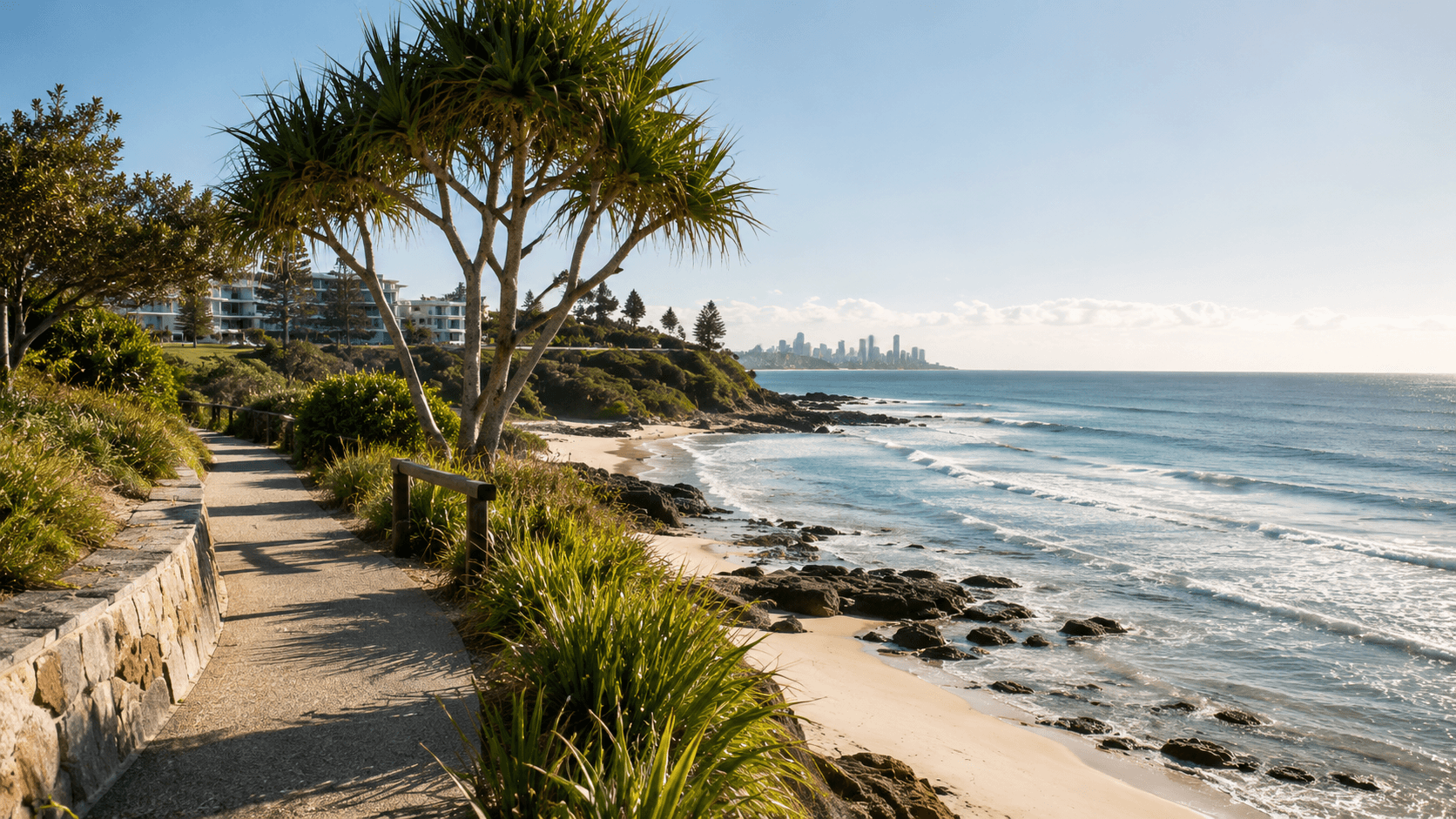 Coastal walkway near premium Gold Coast apartments