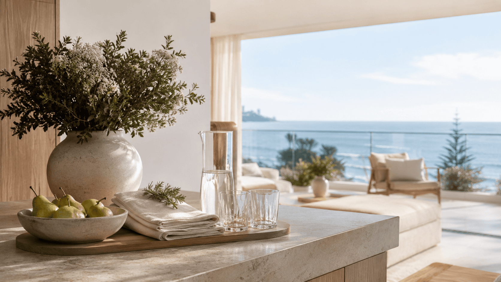 Premium guest-ready detail in a coastal apartment